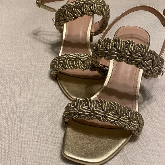 kate spade Shoes - Kate Spade Gold Braided Sandals